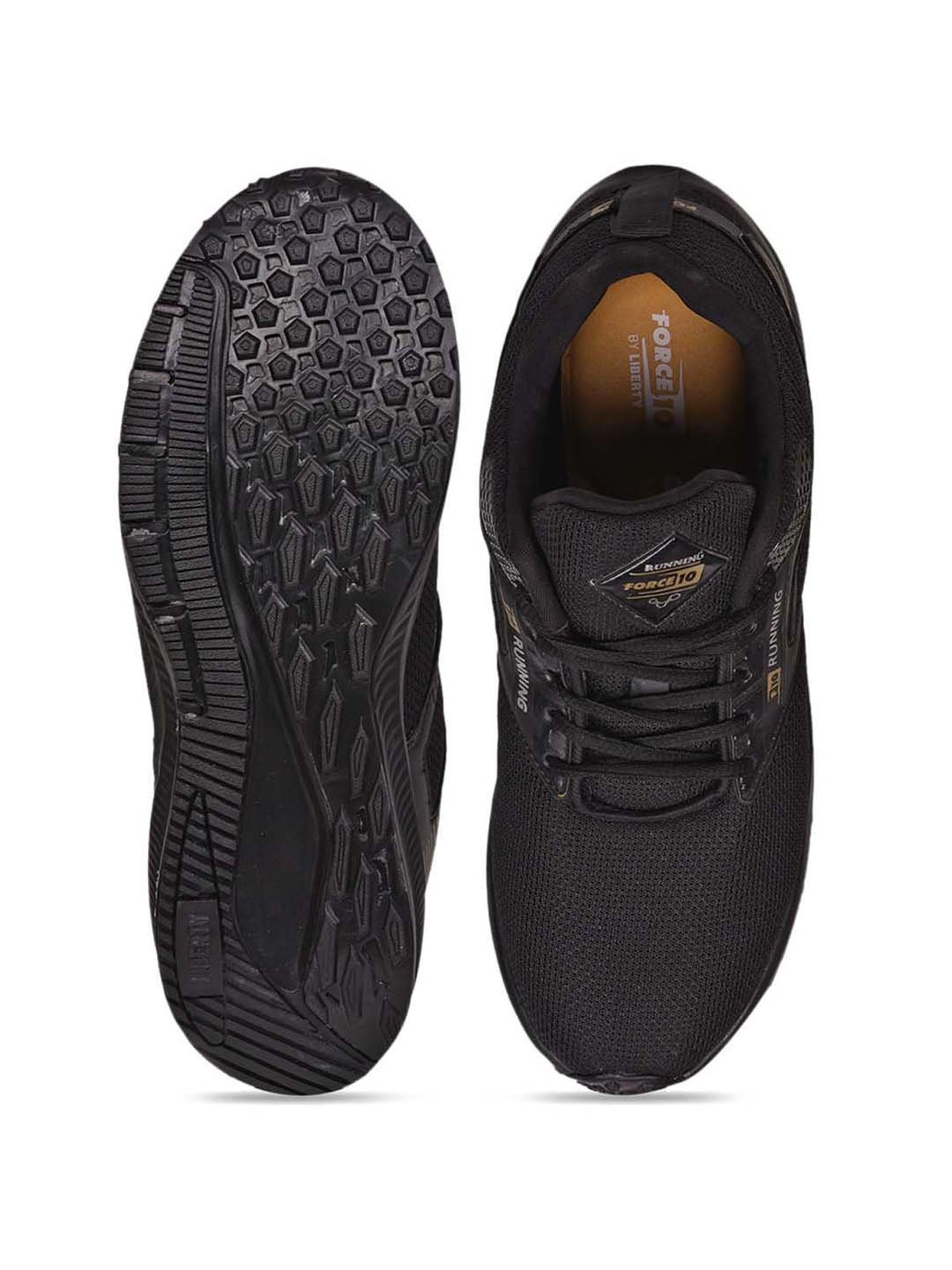Force 10 by Liberty Men's Black Running Shoes