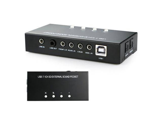 Channel 3D 7.1 USB External Sound Card Sound Box Support Digital Audio Streaming Vista With Driver CD