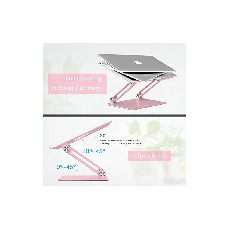 Laptop Stand  Laptop Holder MultiAngle Stand with HeatVent to Elevate Laptop Adjustable Notebook Stand for Laptop up to 17 inches Compatible for MacBook HP Laptop and so on Space Gray