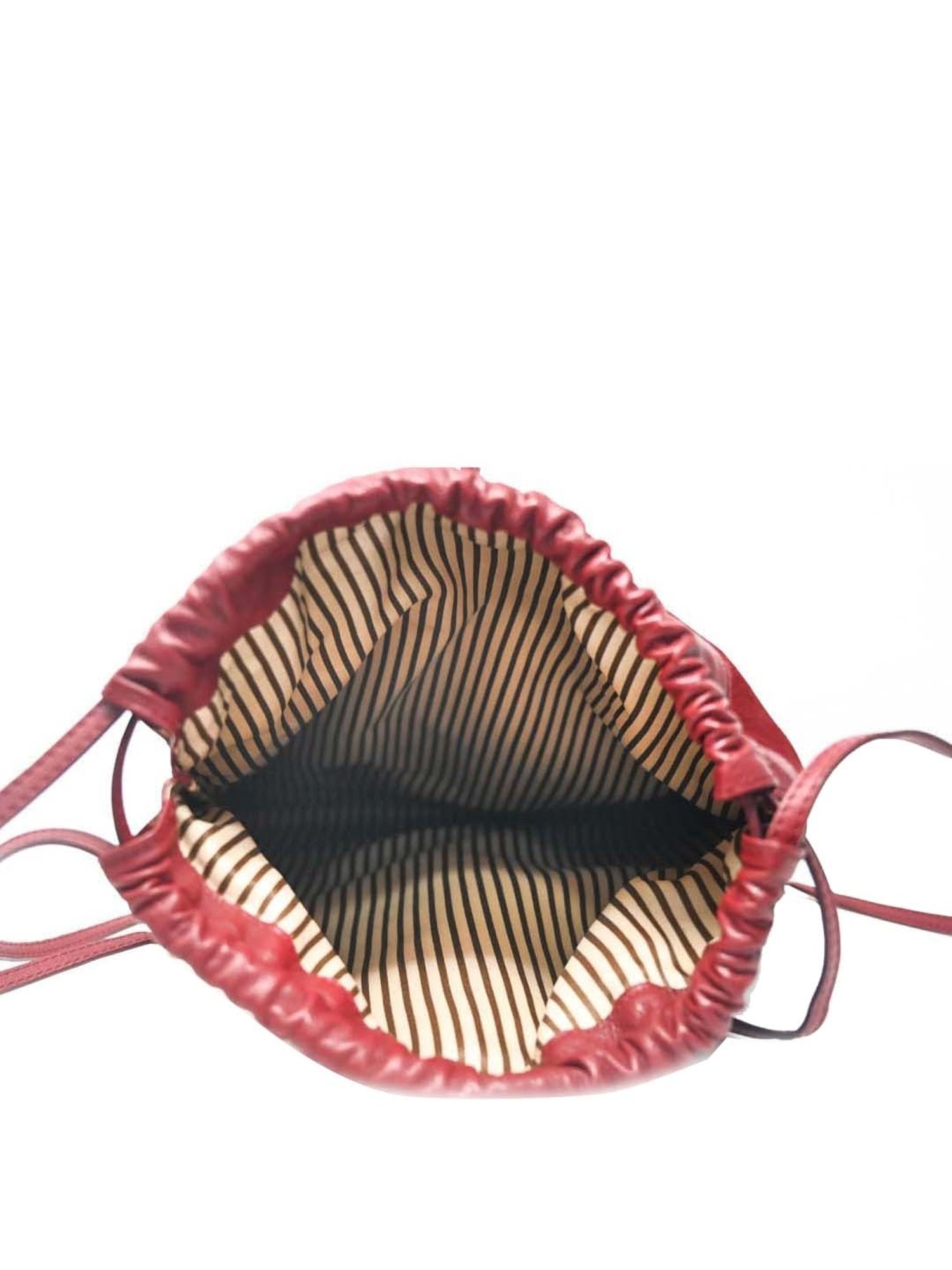 Tohl Red Leather Medium Backpack