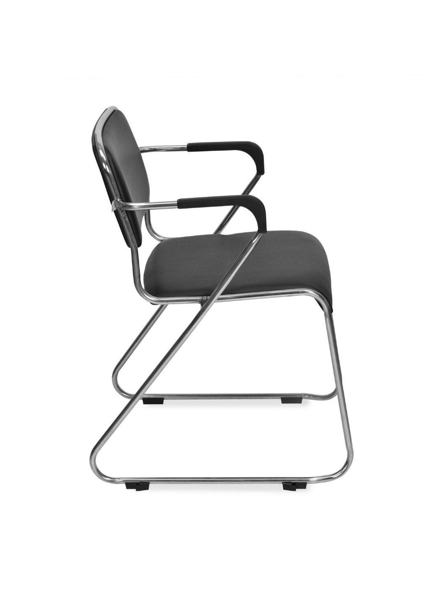 Nilkamal Contract Black PU Foam Visitor Chair with Arm