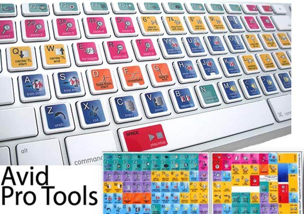 NEW AVID PRO TOOLS KEYBOARD STICKERS SHORTCUT 11.5x13mm