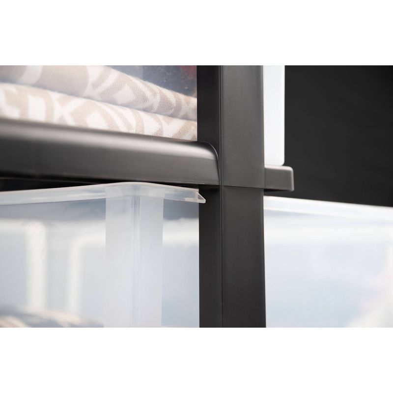 IRIS 6 Drawer Wide Chest Black