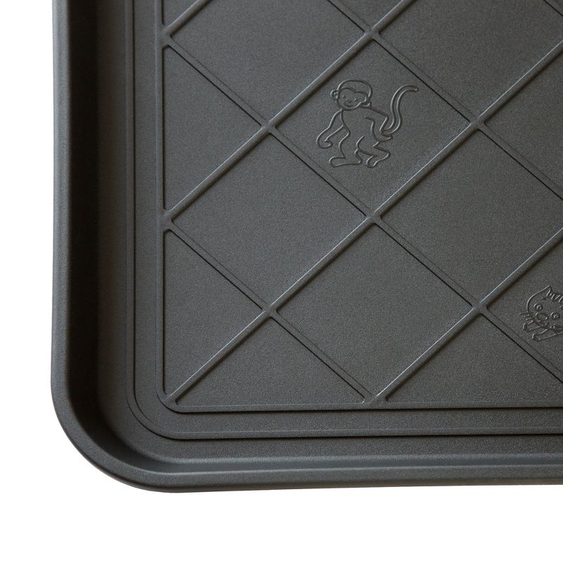 Stalwart 20"x15" All Weather Boot Tray with Water Resistant Plastic Utility Shoe Mat for Indoor and Outdoor Black