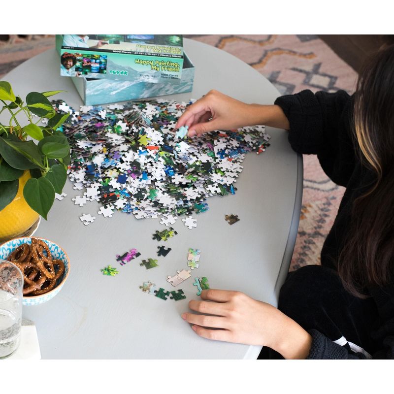 Toynk Bob Ross Happy Painting, My Friend Nature Puzzle | 1000 Piece Jigsaw Puzzle