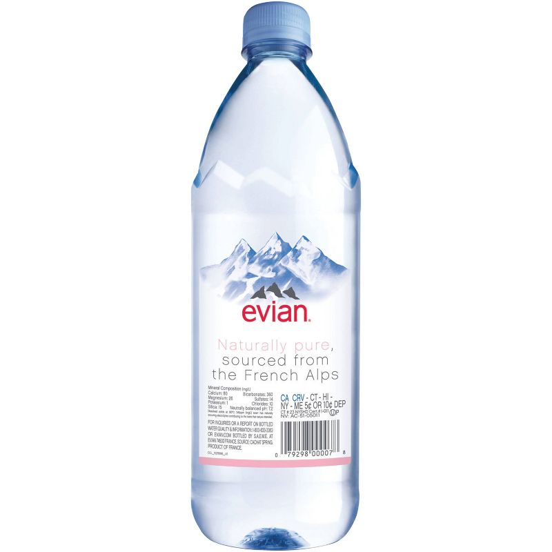 Evian Natural Spring Water - 6pk/33.8 fl oz Bottles