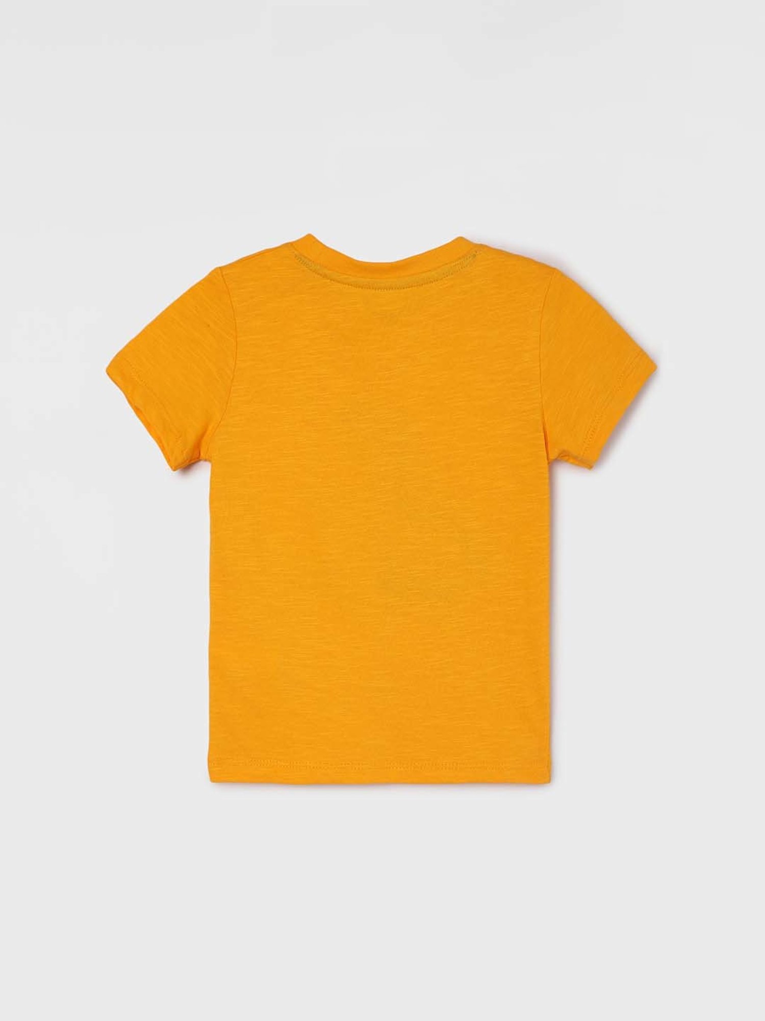 Juniors by Lifestyle Mustard Cotton Embroidered T-Shirt