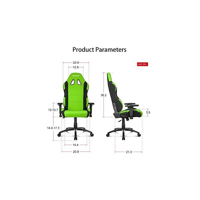 Prime Series Premium Gaming Chair with High Backrest, Recliner, Swivel, Tilt, Rocker and Seat Height Adjustment Mechanisms with 5/10 warranty Green