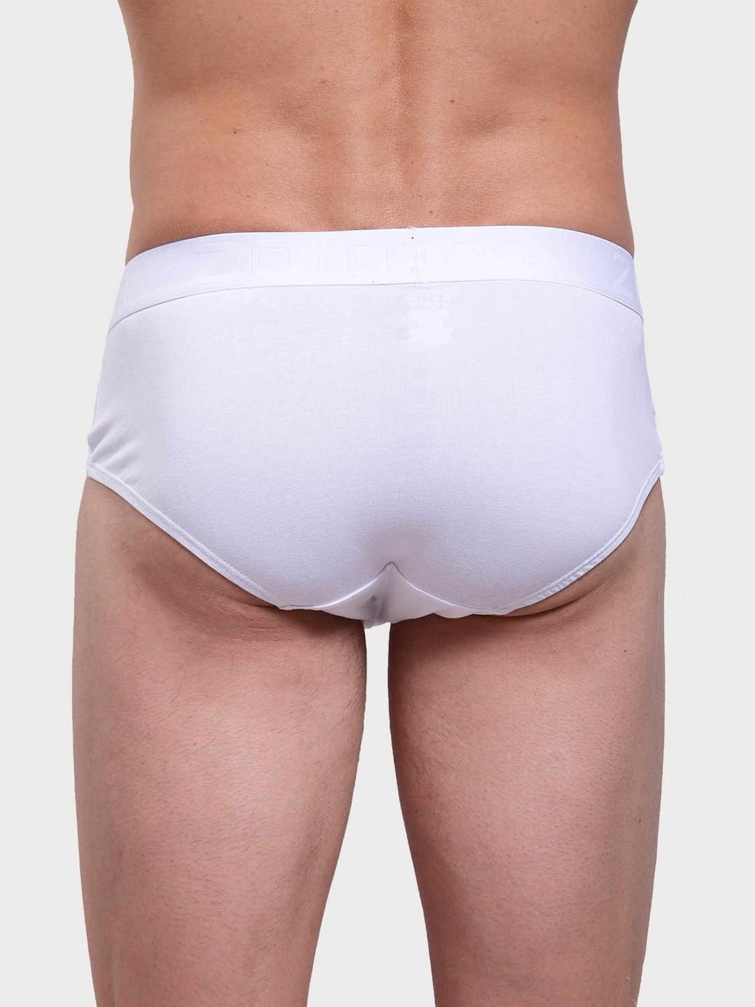Zoiro White Cotton Regular Fit Briefs - Pack Of 2