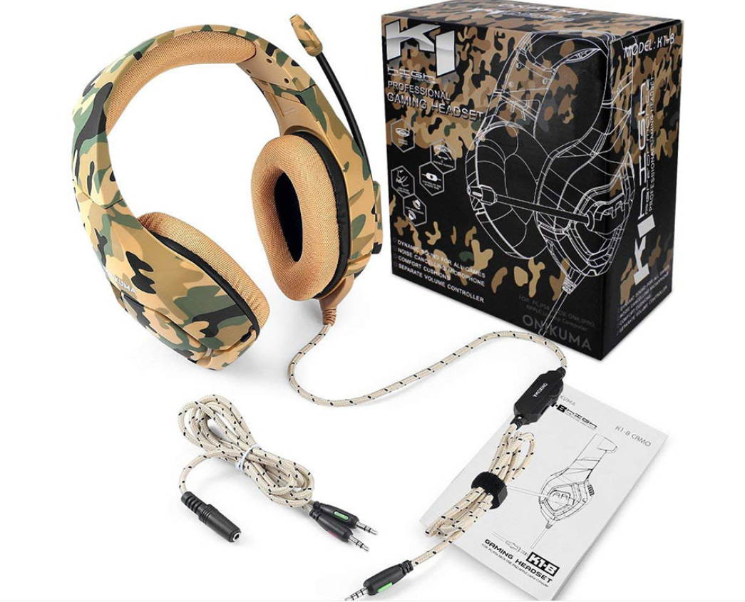 Headphone gaming OK1B camouflage color headset PS4 XBOX ONE mobile phone