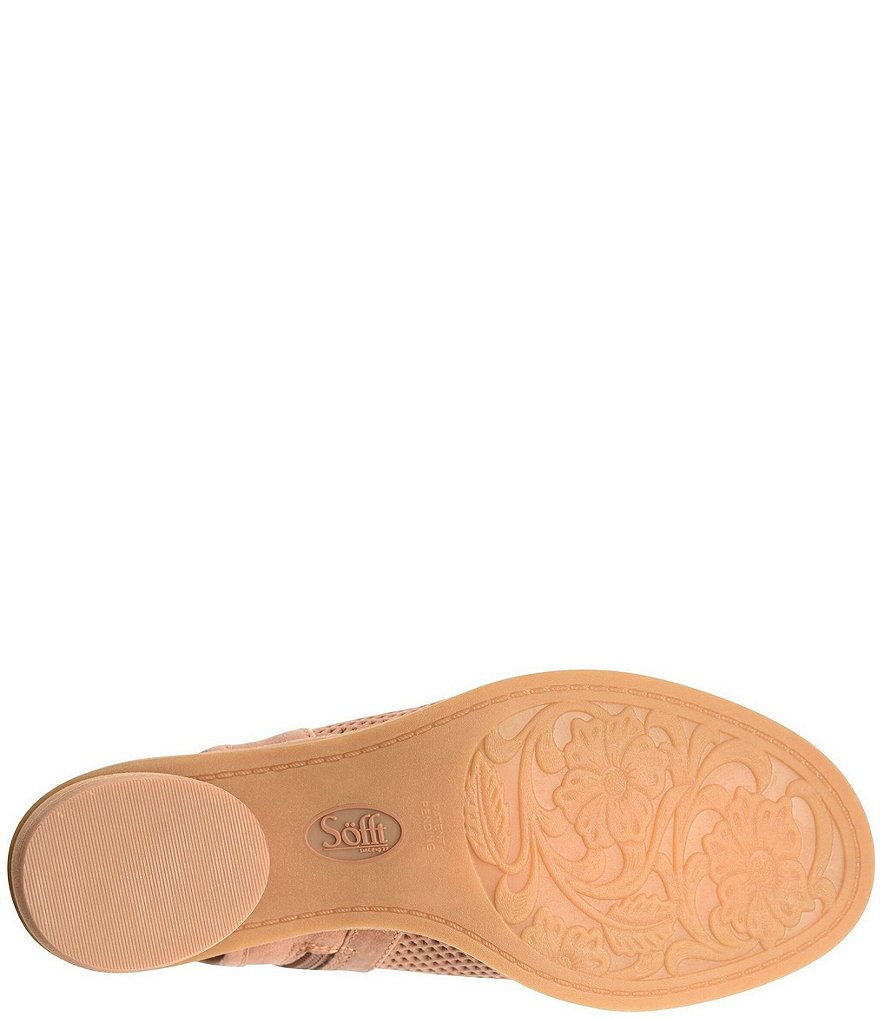 Sofft Coraline Leather Peep-Toe Sandals