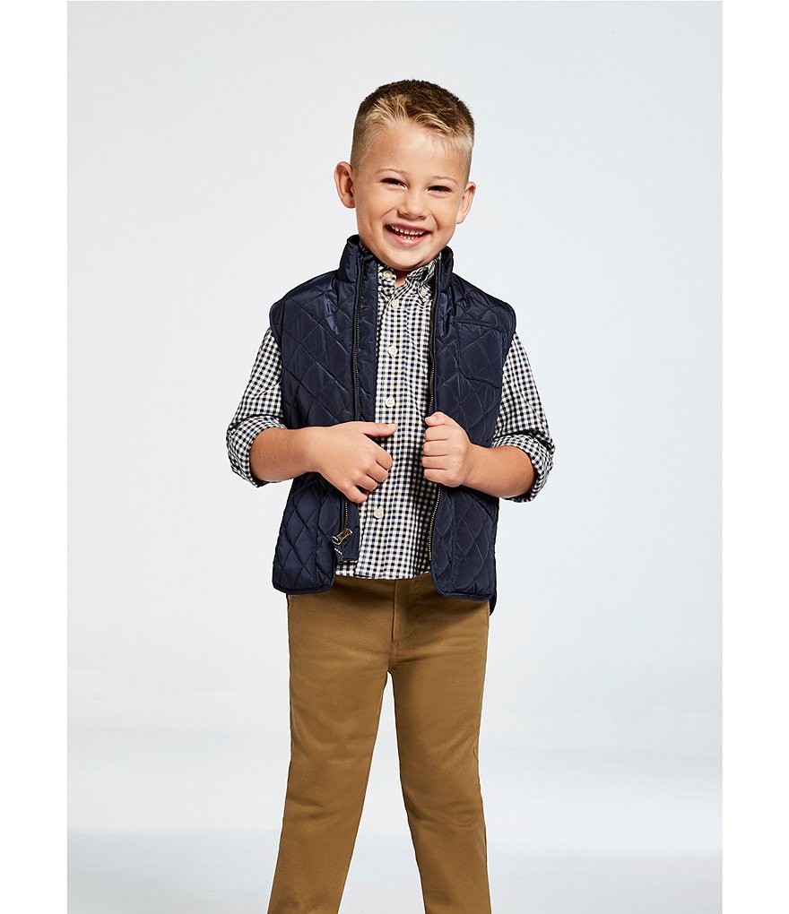 Class Club Little Boys 2T-7 Modern Fit Comfort Stretch Synthetic Pants
