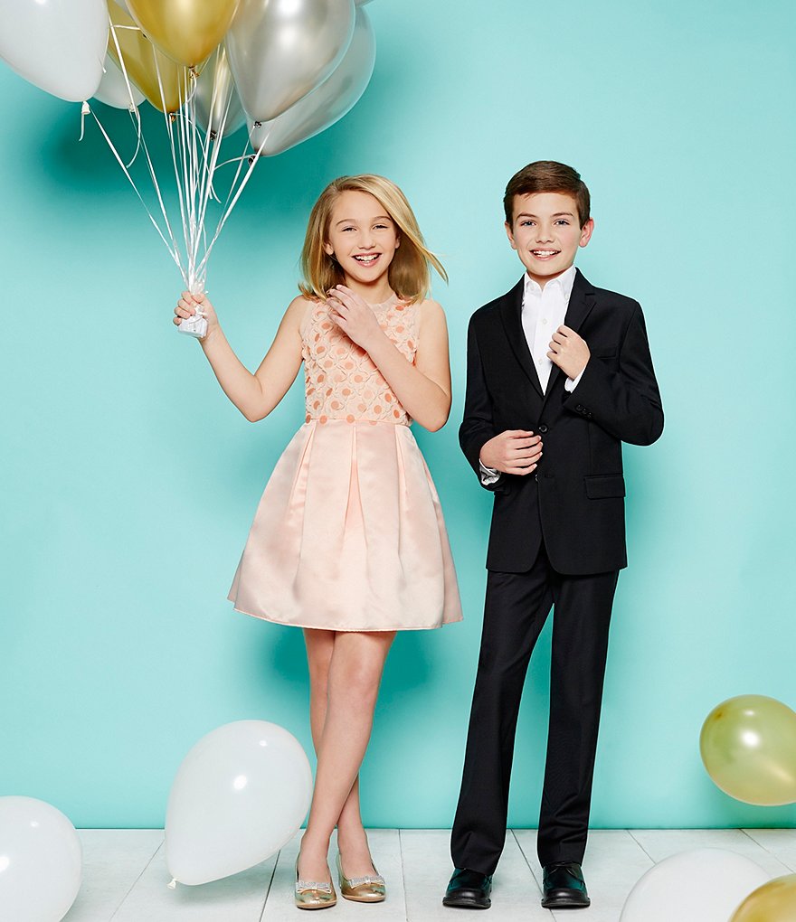 Class Club Gold Label Big Boys 8-20 Flat-Front Dress Pants