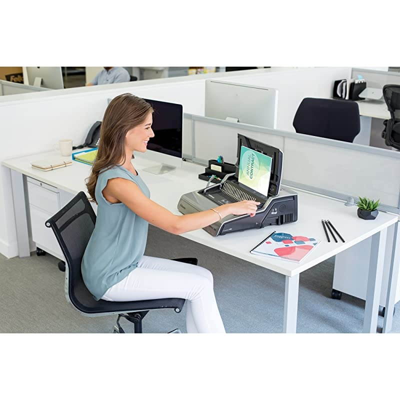 5218301 Galaxy 500 Electric Comb Binding System, 500 Sheets, 19 5/8x17 3/4x6 1/2, Gray