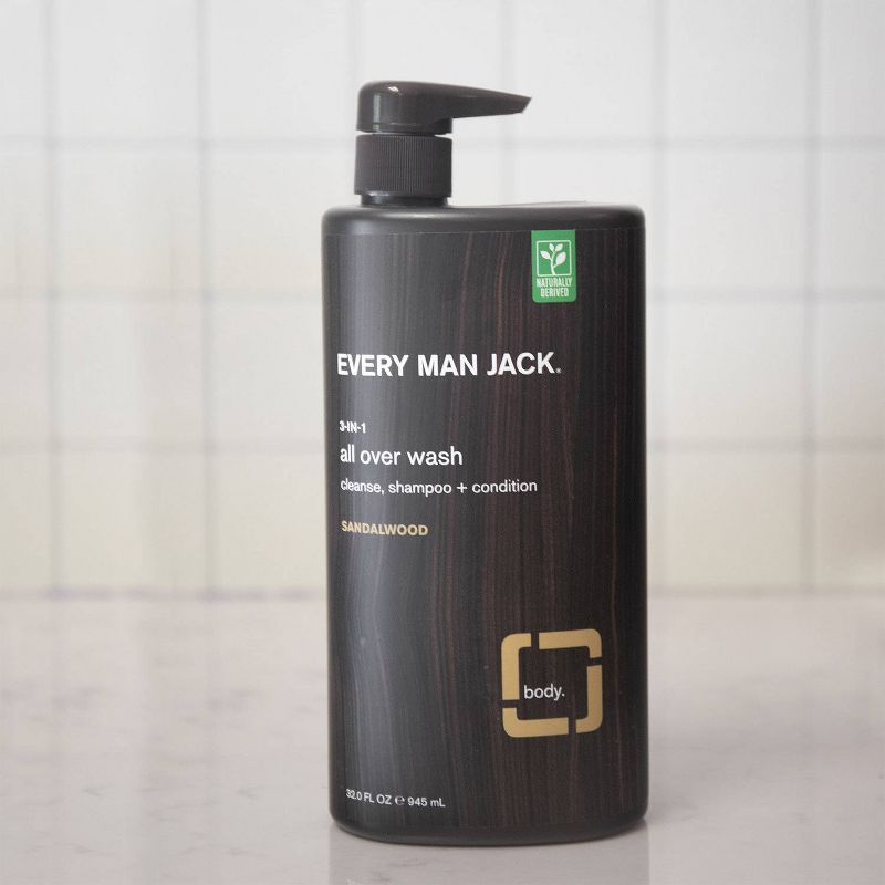 Every Man Jack Sandalwood 3-in-1 All Over Wash - 32 fl oz