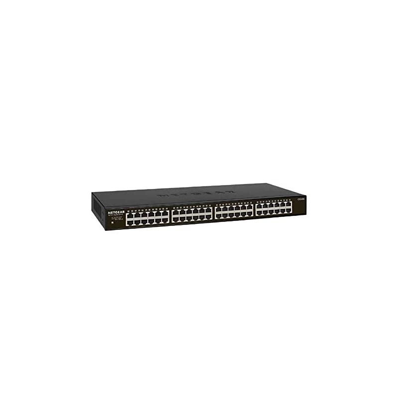 48-Port Gigabit Ethernet Unmanaged Switch (GS348) - Desktop or Rackmount, Silent Operation