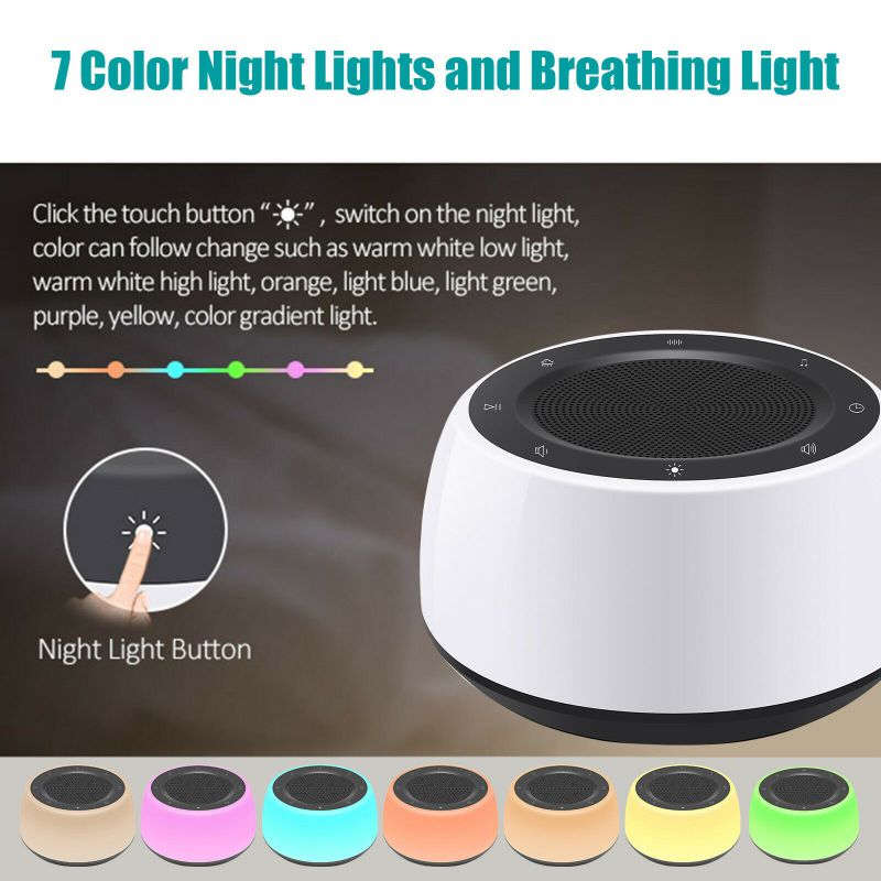 White Noise Sound Machine Sleep Therapy Relax Rain Nature 16 Sounds Baby Gift