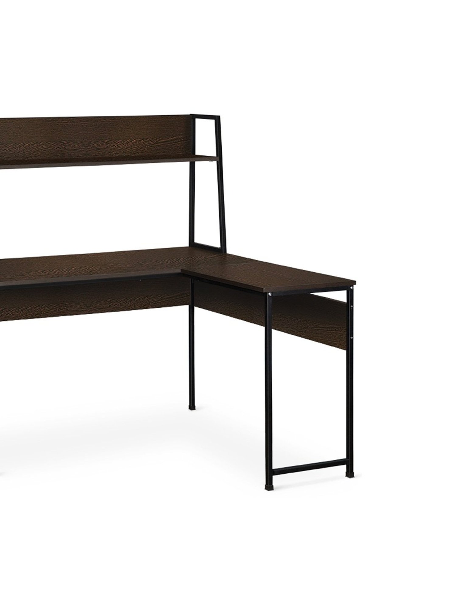 Delite Kom Yoda Flowery Wenge Black Metal Free Standing Study Table