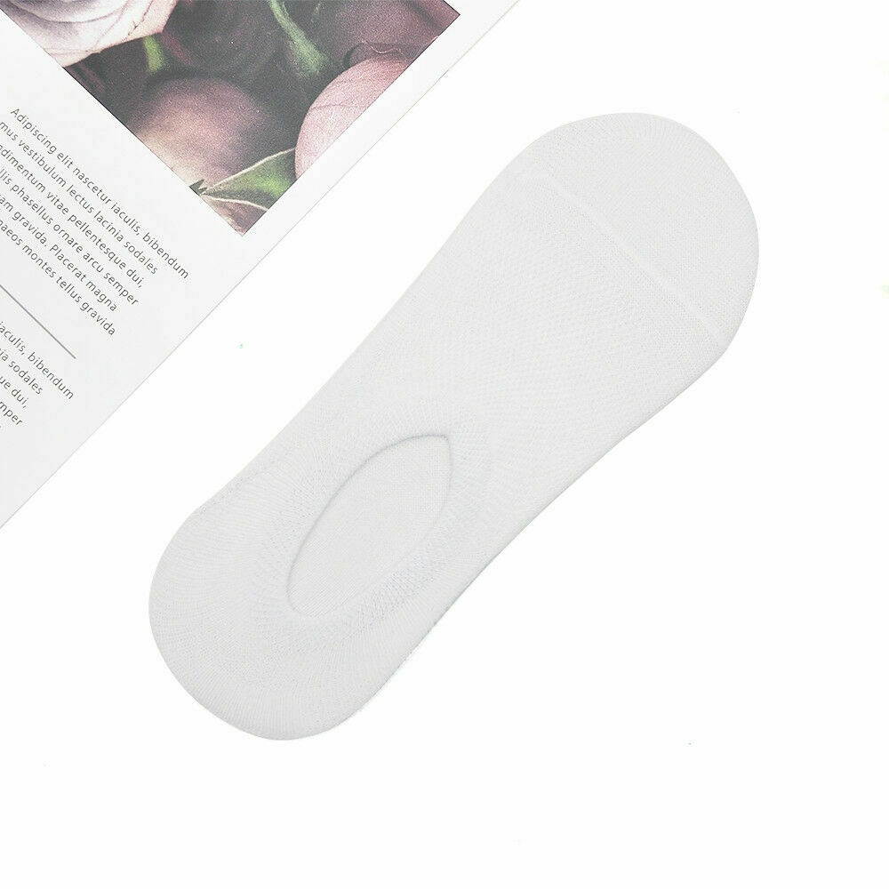 3-12 Pairs Men Invisible No Show Nonslip Loafer Low Cut Solid Cotton Socks 9-13