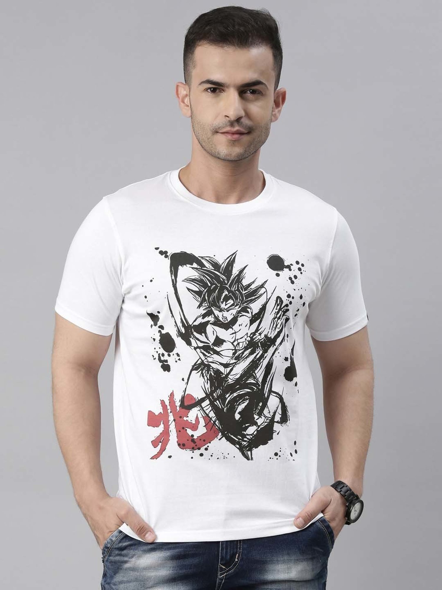 Bushirt White Cotton Crew T-Shirt