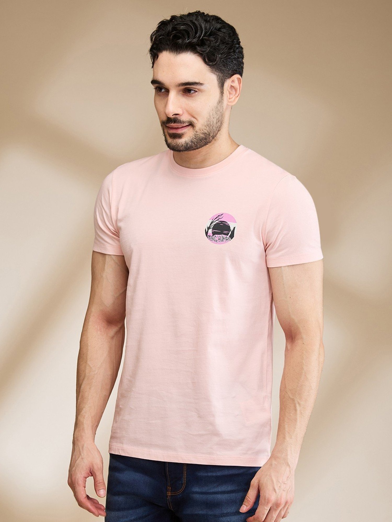 Being Human Cream Regular Fit T-Shirt