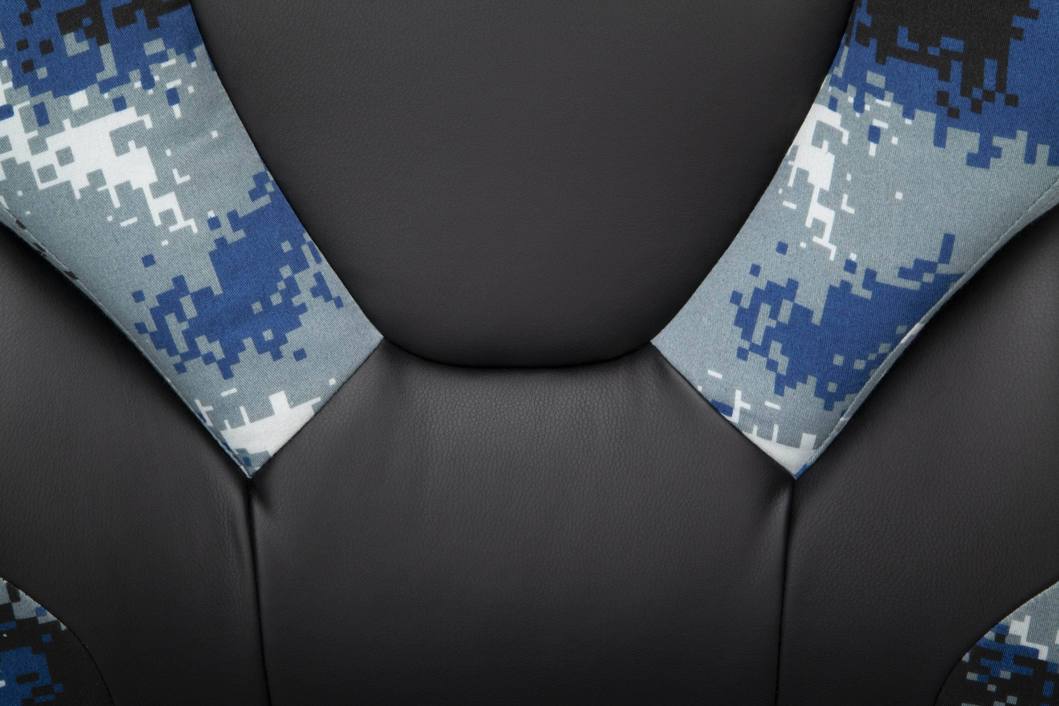 OFM Essentials Collection Racing Style Bonded Leather Gaming Chair, in Arctic Camo (ESS-3085-ARC)