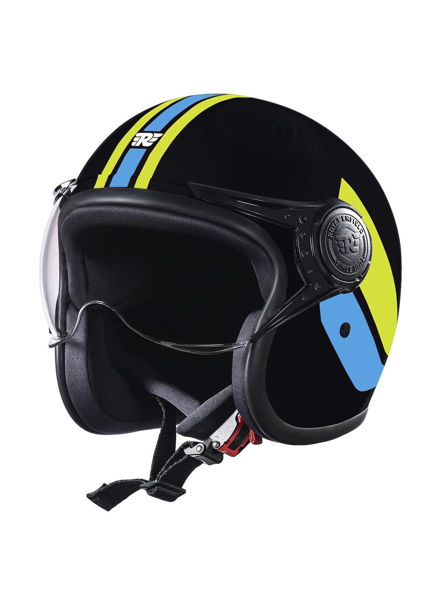 Royal Enfield Black Striped Medium Helmet