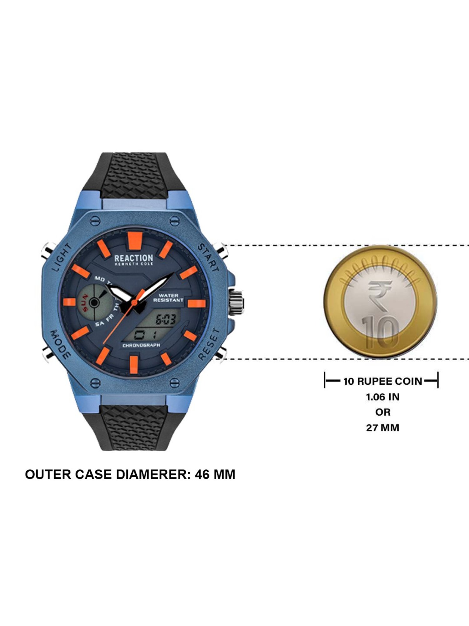 Reaction Kenneth Cole KRWGP2191703 Zepp Chronograph Watch for Men