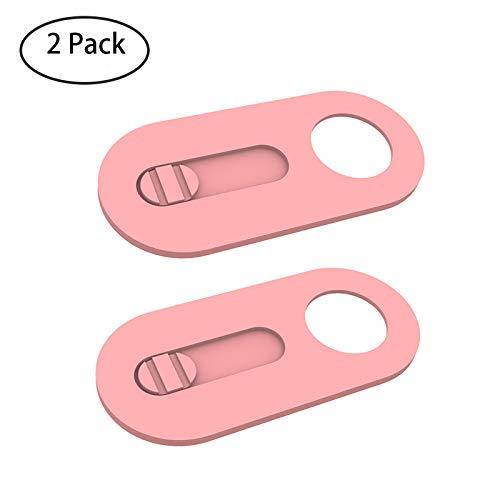 Slide Webcam Cover Ultra Slim 0.027inch Web Camera Cover for Computer, Dell HP Lenovo Laptop, iMac, MacBook Pro, Smartphone, Slider Camera Blocker Protect Privacy and Securtiy(Pink-2Pack)
