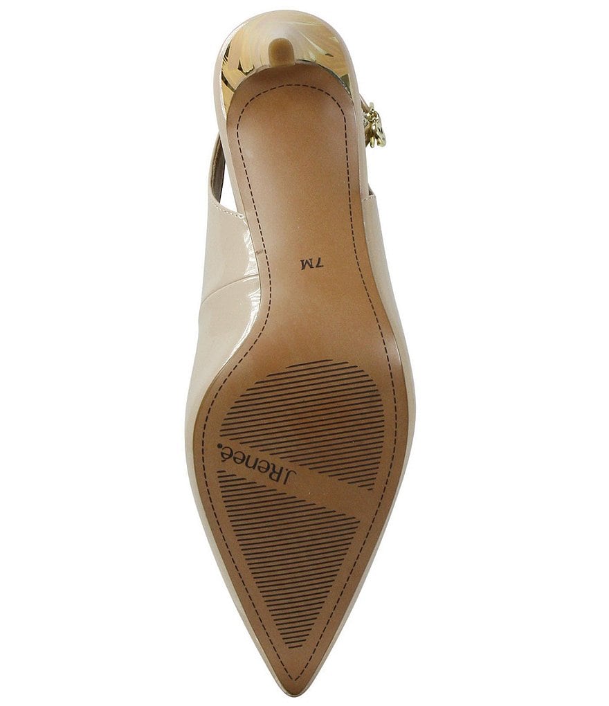 J. Renee Belamie Patent Slingback Pointed Toe Pumps