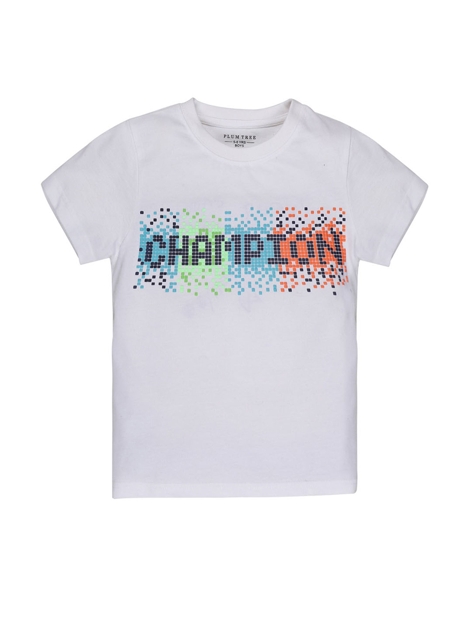 Plum Tree Kids Red & Off White Printed T-Shirt (Pack Of 2)