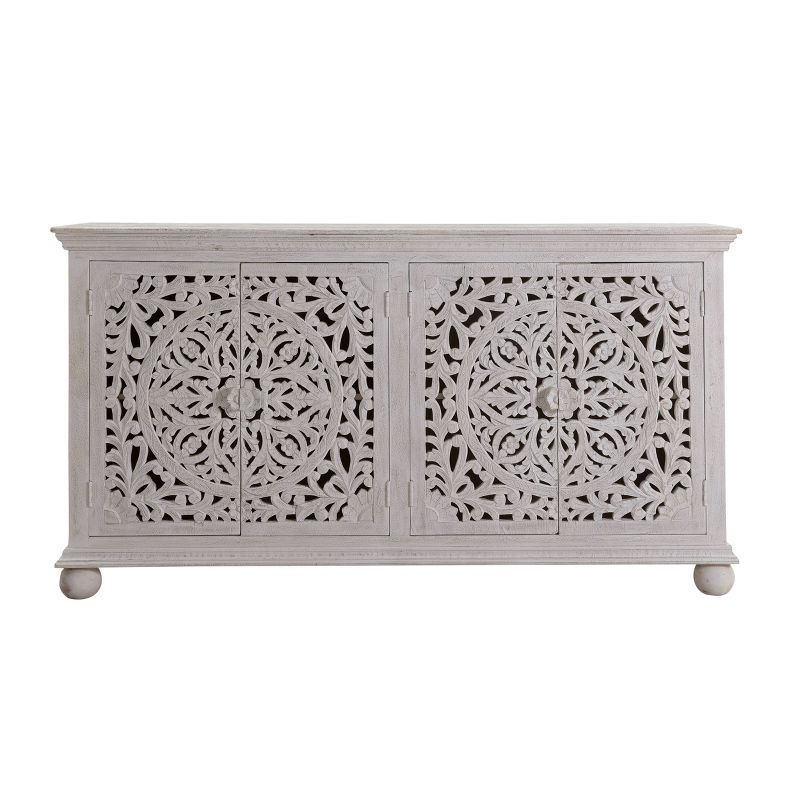Bree Coastal 4 Door Sideboard White - Treasure Trove Accents