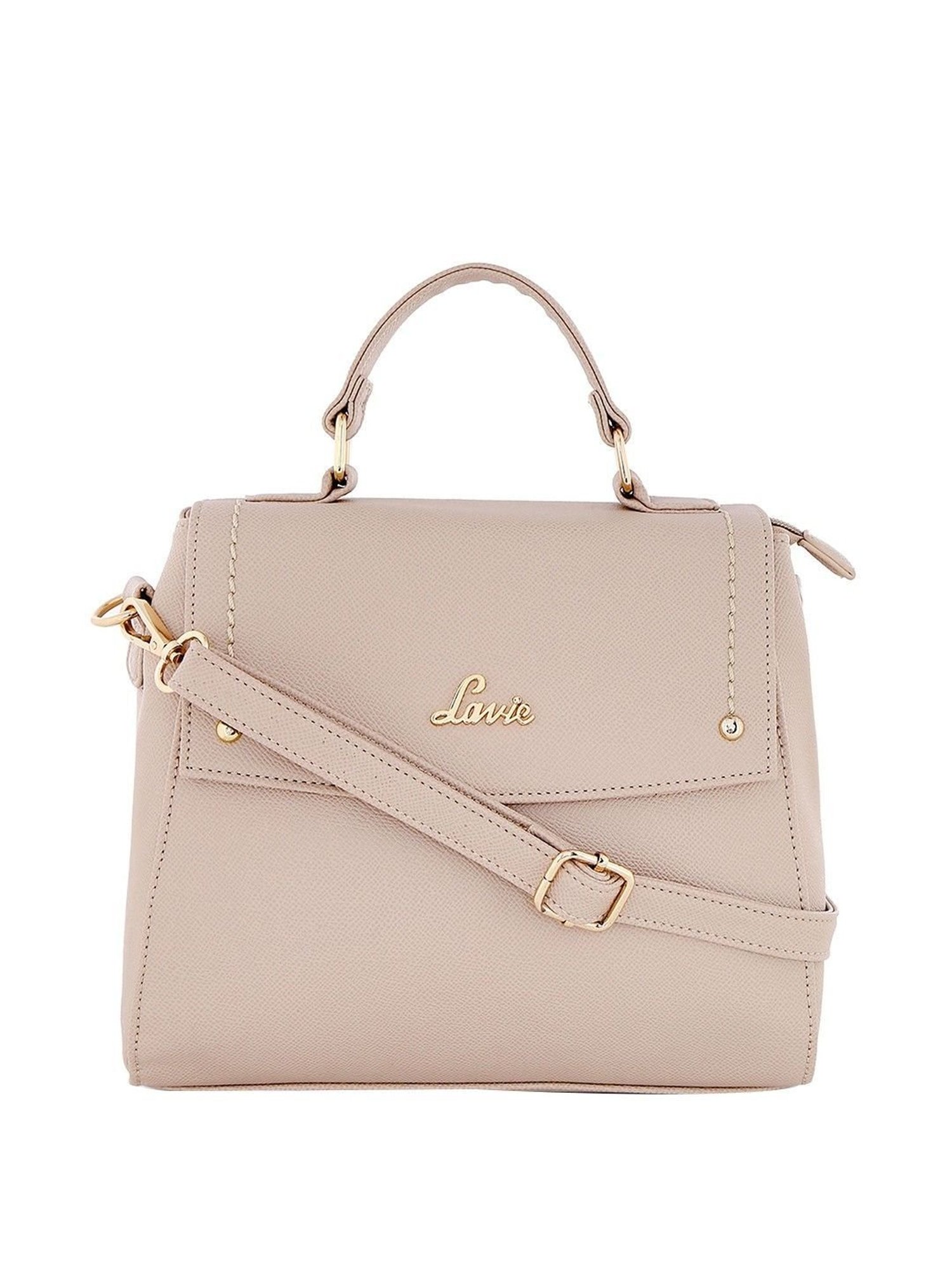 Lavie Pink Textured Medium Handbag