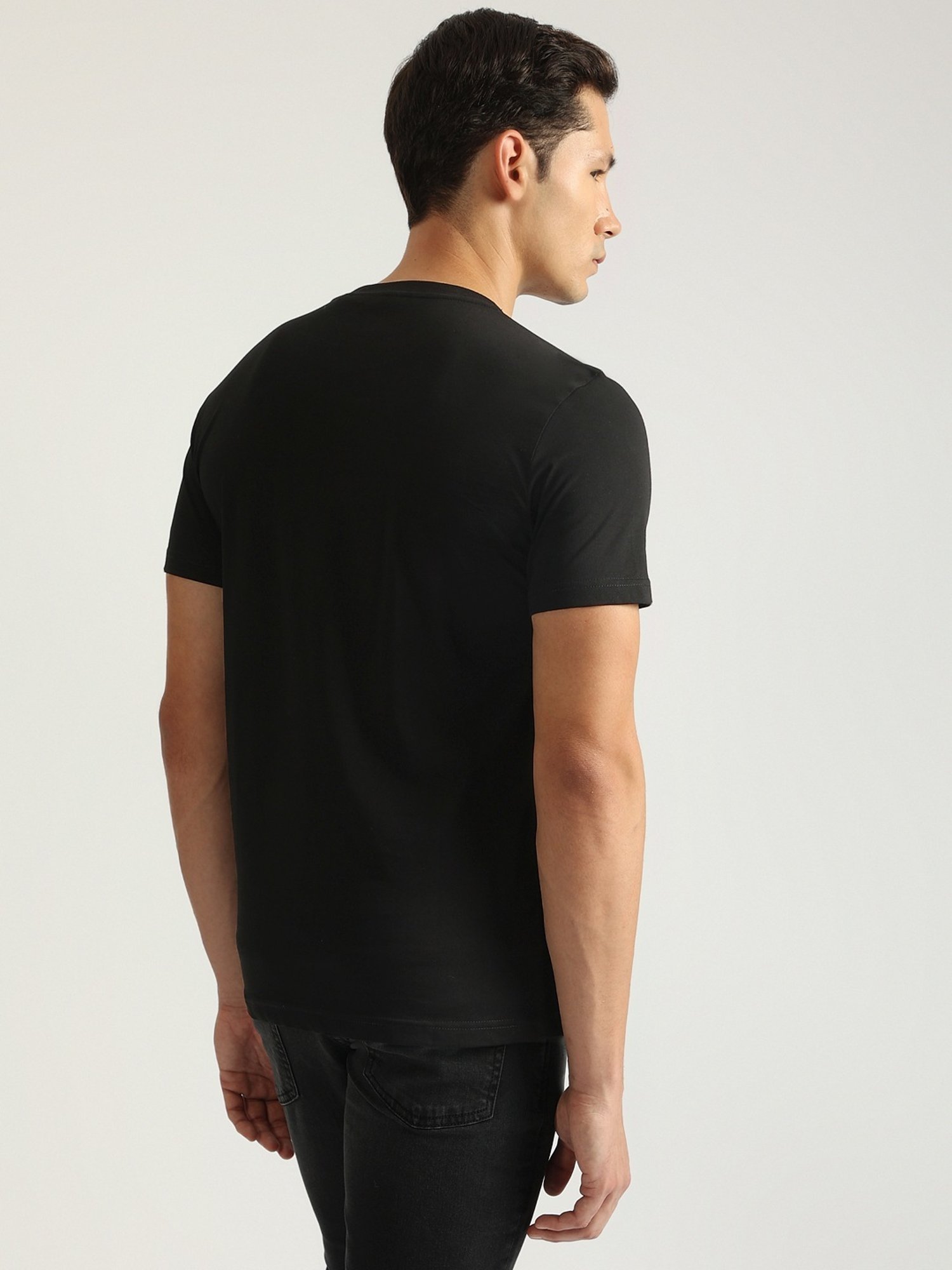 Antony Morato Black Pure Cotton Slim Fit Printed T-Shirt