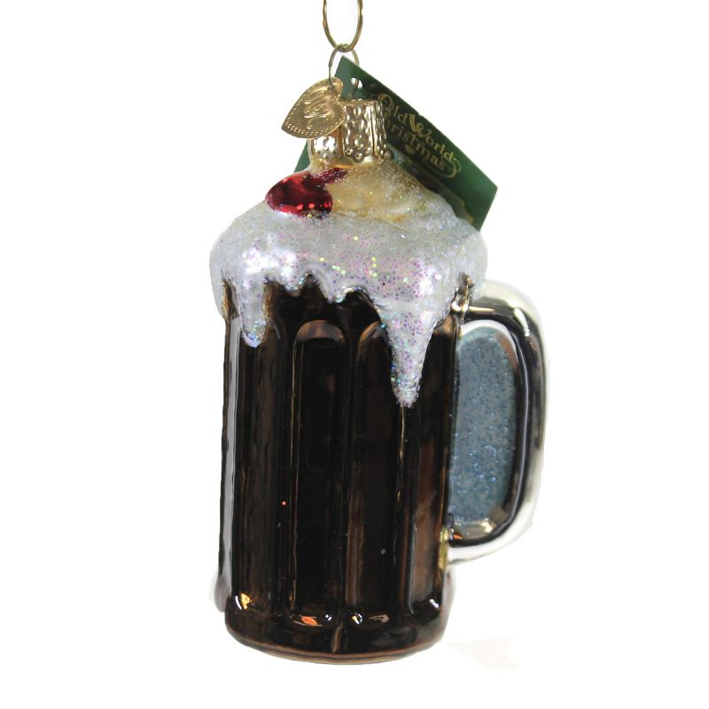 Old World Christmas 3.5" Root Beer Float Ice Cream Fizzy Soda  -  Tree Ornaments