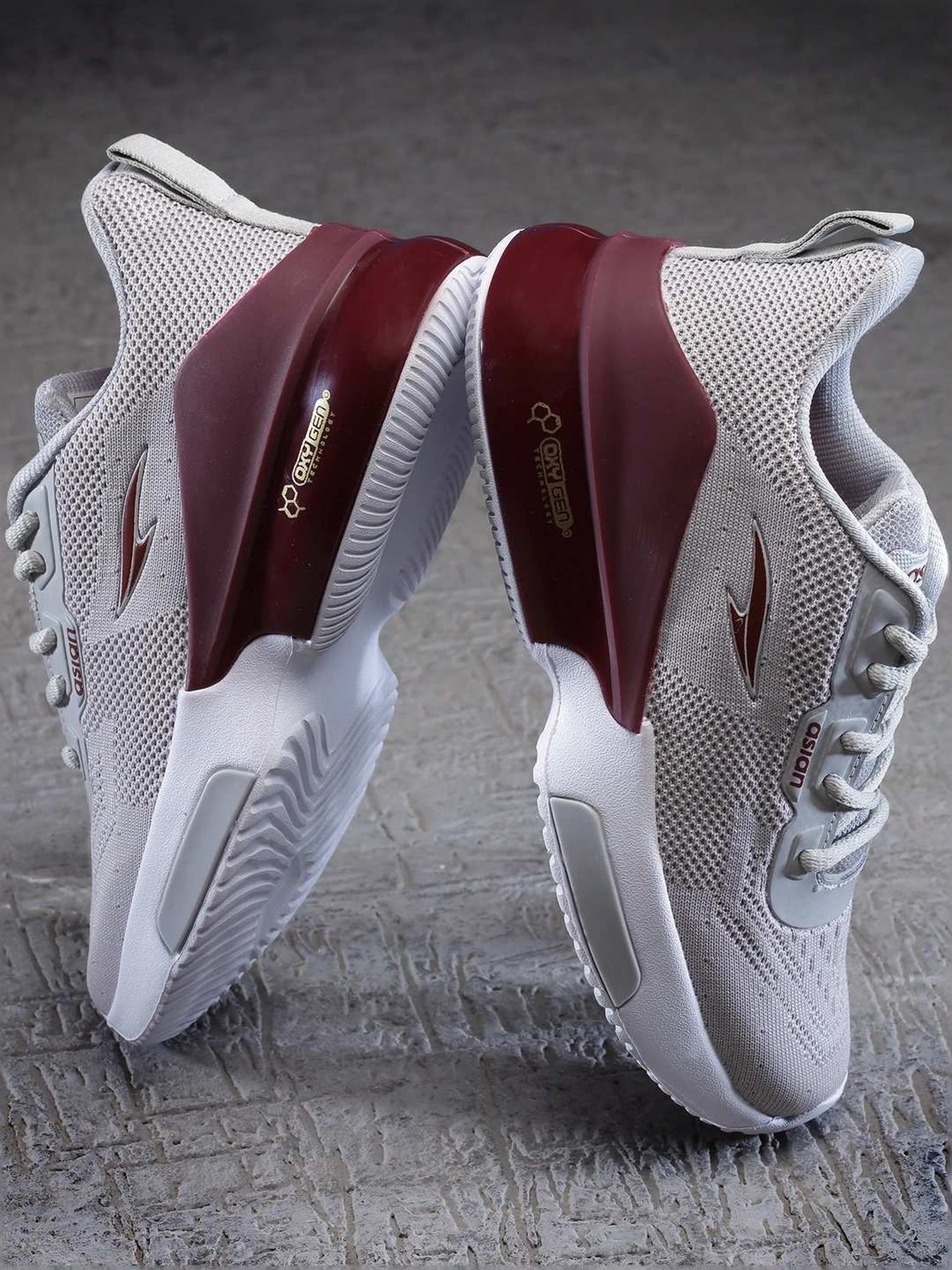 Asian Kids Grey Running Shoes