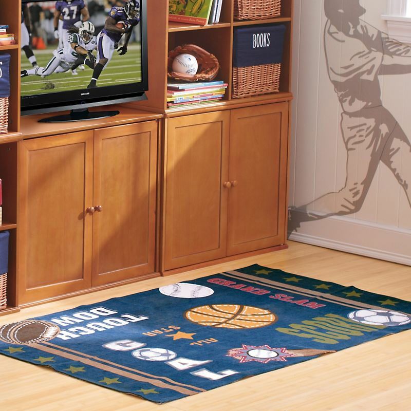 4'x6' Rectangle Accent Rug Blue - Store51 LLC