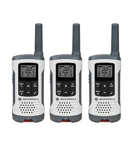 MOTOROLA T260TP Two Way Radio,White/Red,PK3