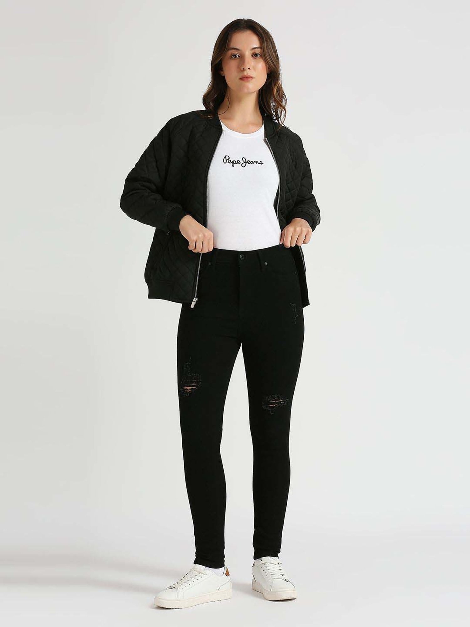 Pepe High Rise Jeans Black High Rise Jeans