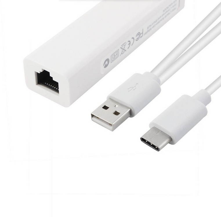 USB 3.1 Type C to Gigabit Ethernet Network with USB 2.0 Hub 3-port Cable LAN Adapter Combo for New Macbok Nokia N1 Tablet Chromebook Pixel 2015 & Other Type-C Supported Devices