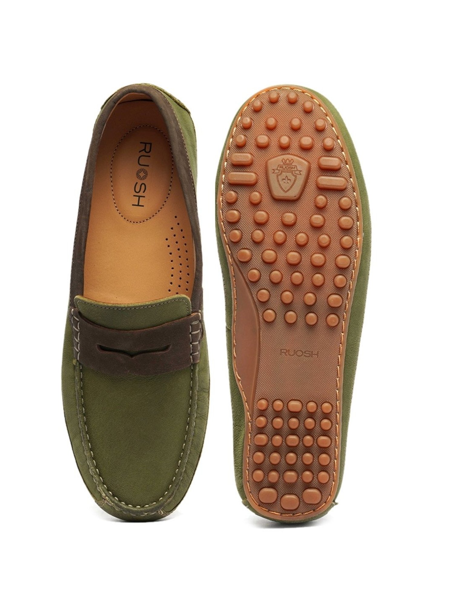 Ruosh Men's Green Casual Loafers