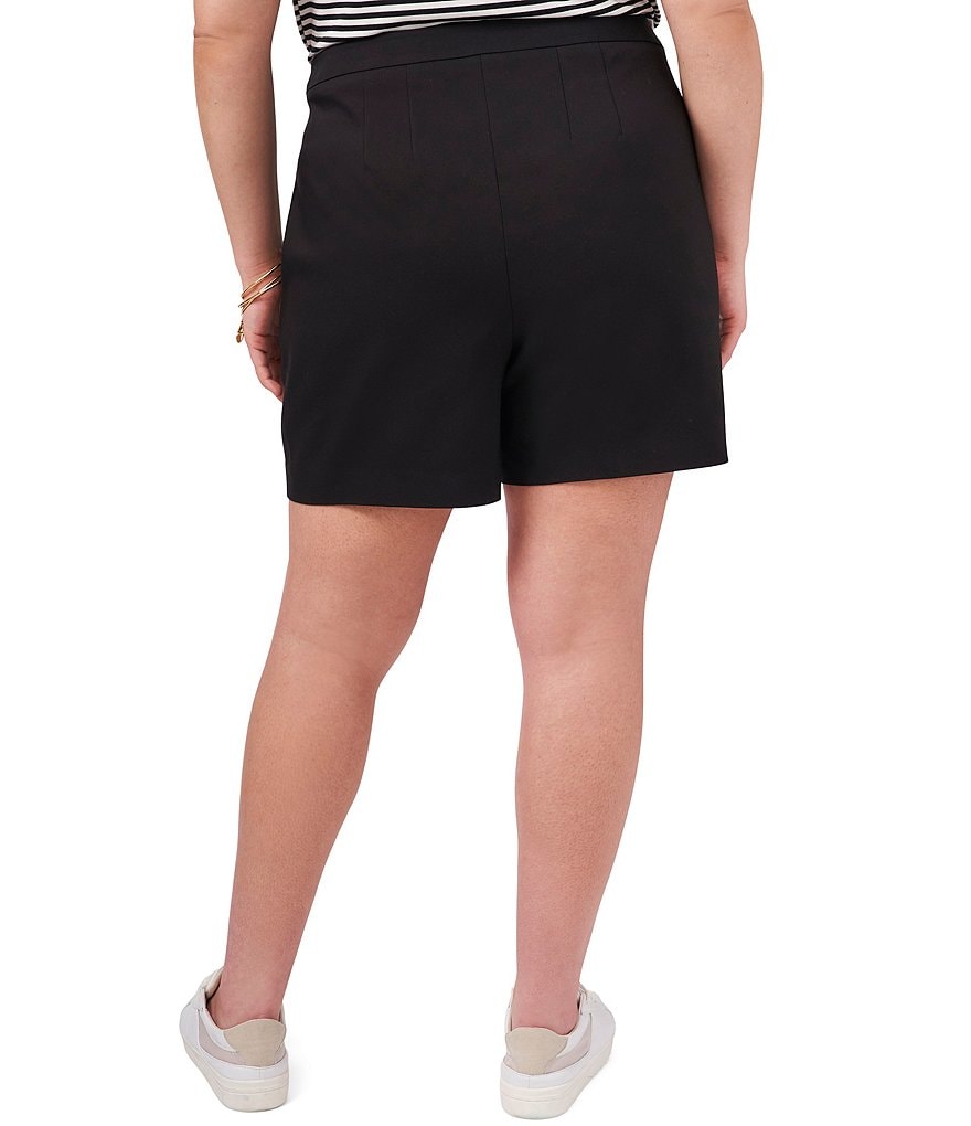 Vince Camuto Plus Size Double Weave Button Front Shorts