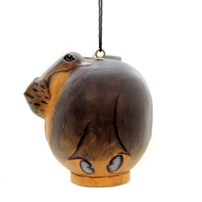 Home & Garden 6.5" Hippo Gord-O Birdhouse Albesia Songbird Gold Crest Distributing  -  Bird And Insect Houses