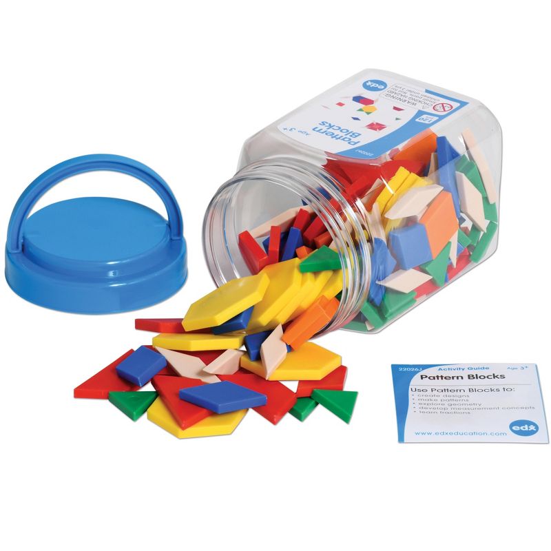 Edx Education Plastic Pattern Blocks - Set of 120