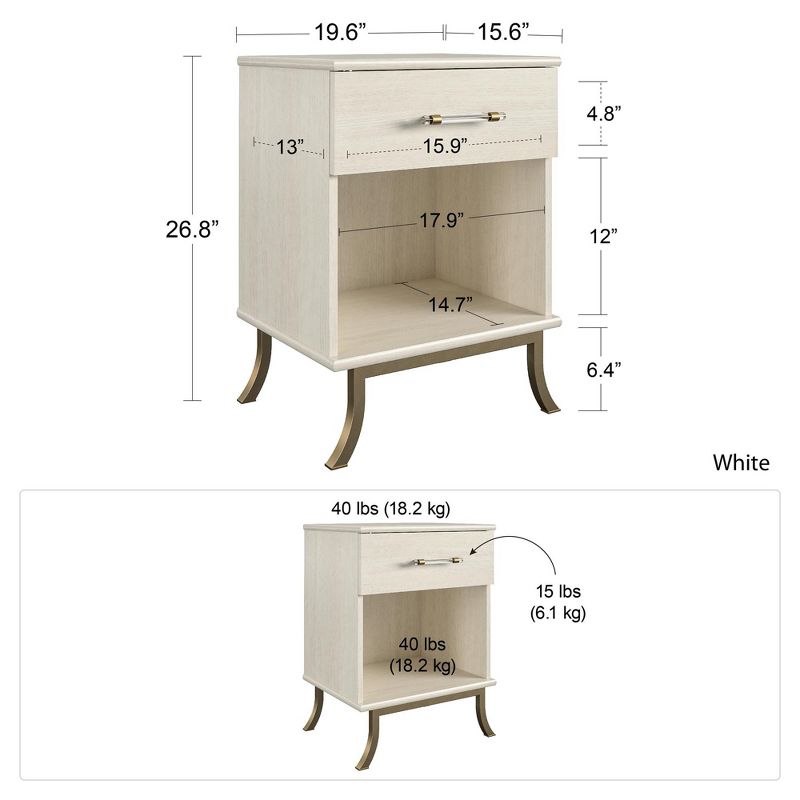 Monarch Hill Clementine White Nightstand