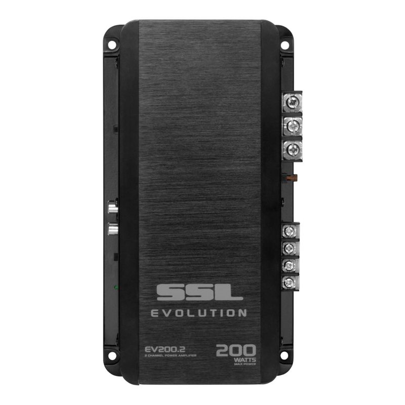 Sound Storm Laboratories EV200.2 Evolution 200 Watt 2-Channel 2 to 8 Ohm Stable Class A/B Full Range Car Vehicle Amplifier, Black