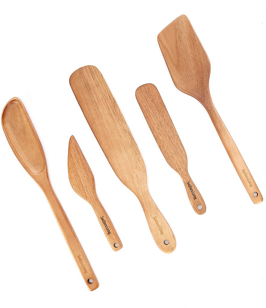 Southern Living Acacia Wood Kitchen Utensils, Set of 5