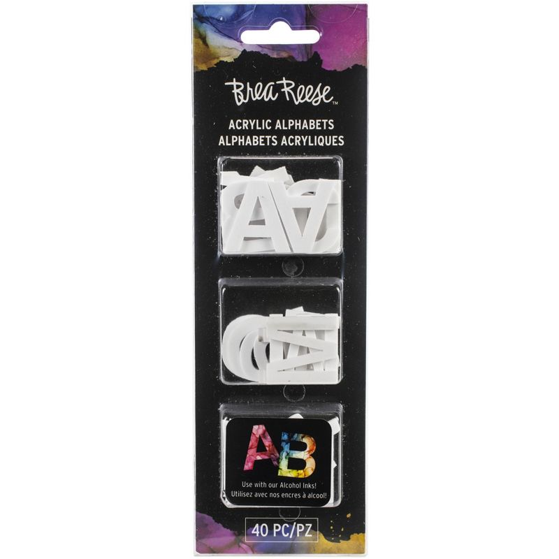 Brea Reese Acrylic Shapes 40/Pkg-1" Alphabet