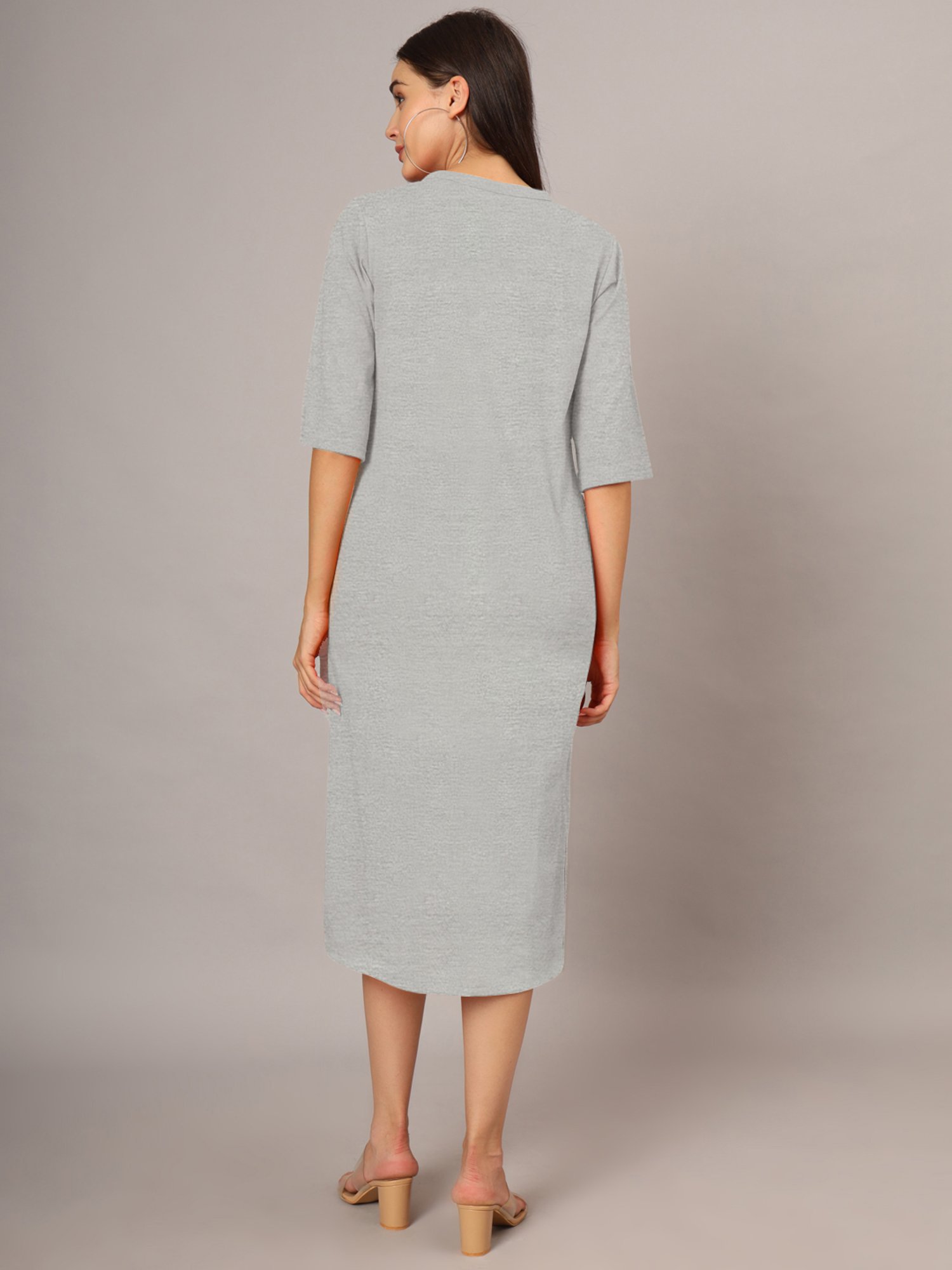 BRINNS Grey Melange Midi Dress