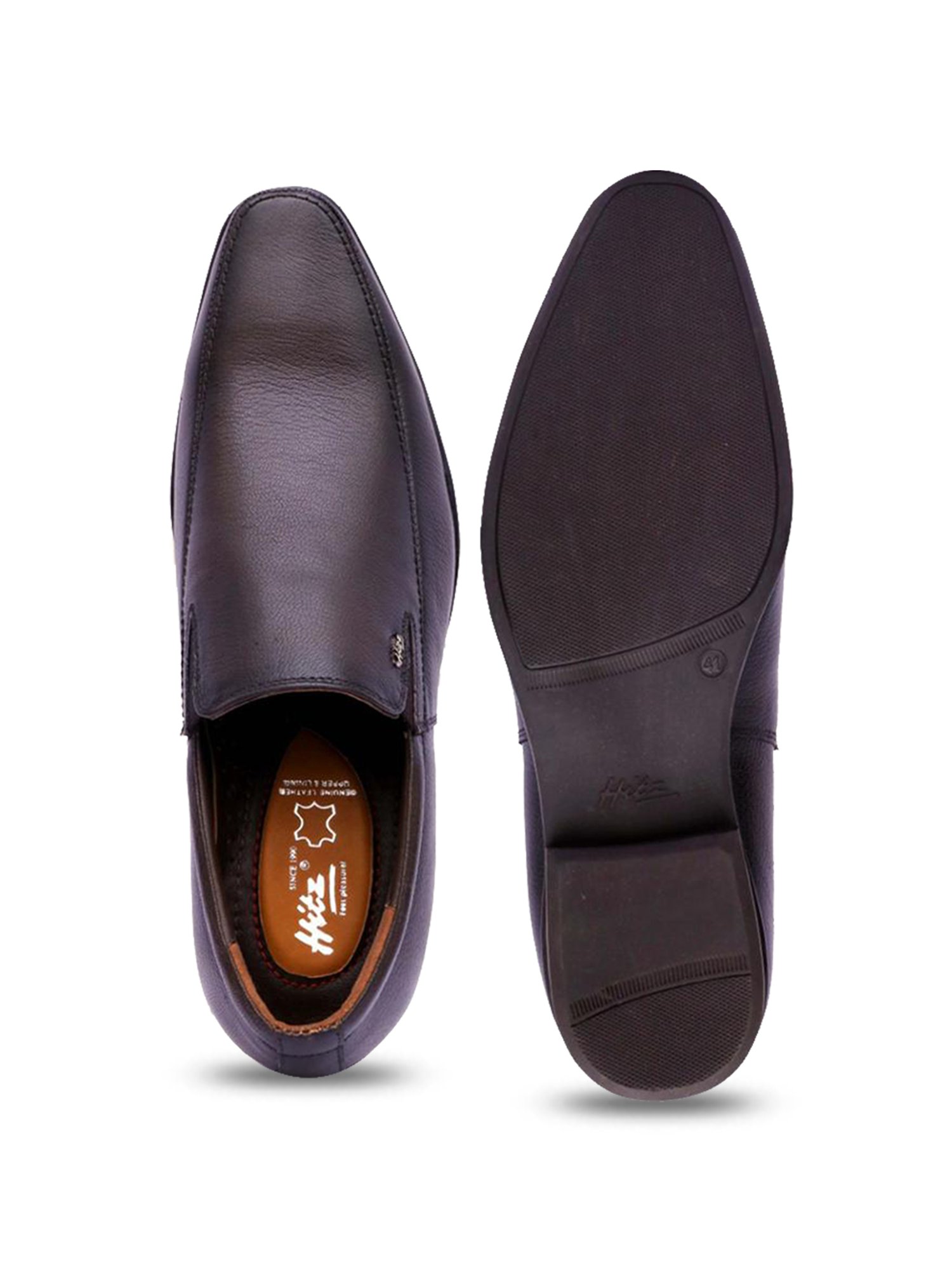 Hitz Men's Brown Formal Slip-ons
